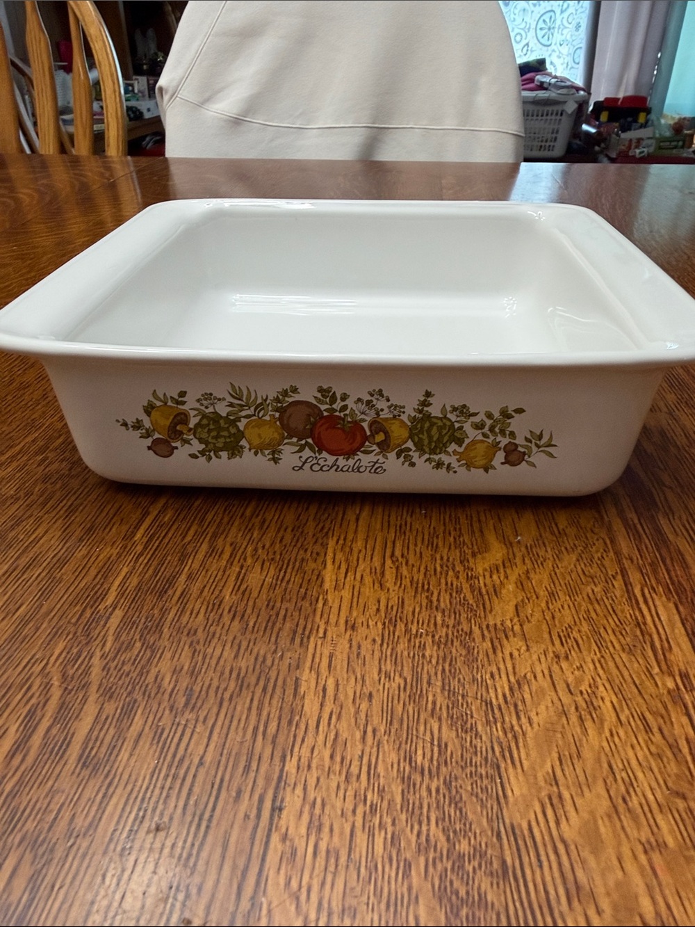 Corningware White Spice of Life Baking Dish-L’Echalote